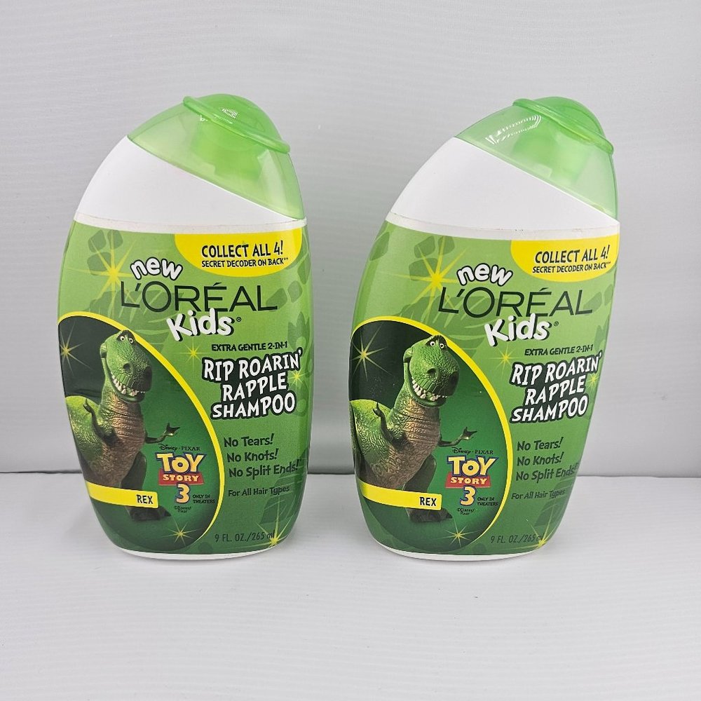 Loreal Kids Toy Story Rex Rip Roarin Rapple Shampoo 9oz ( 2pcs)